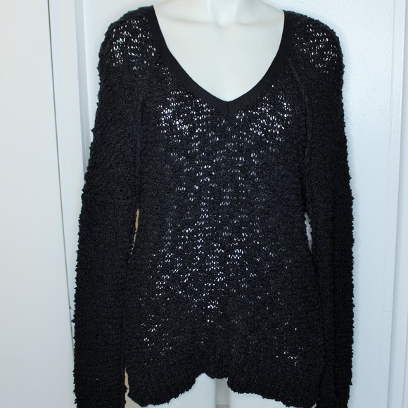 Free People Sweaters - Cute Free People Chunky Nubby Black Sweater S